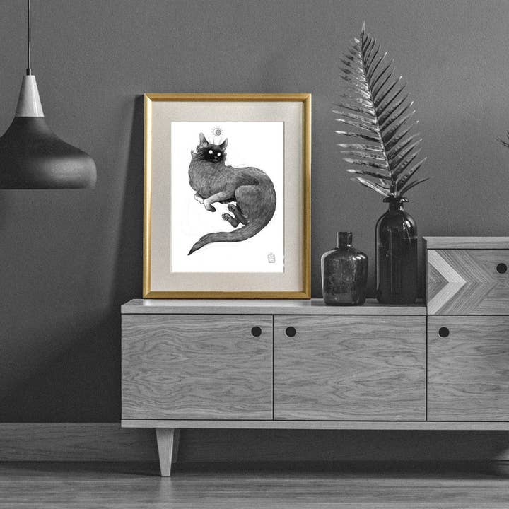 Cat Rocketship - Wholesale Art Print - Cat Spirit - 8x10, 5x7 Print1
