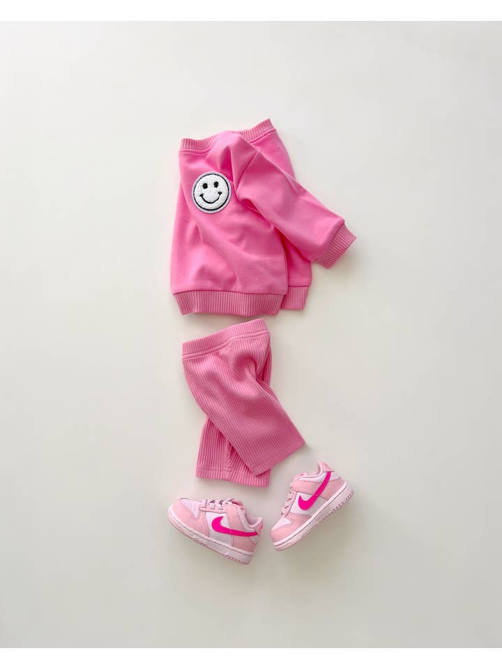 Lucky Panda Kids - Wholesale Top & Short Set - Kids - Baby & Kids Biker Shorts Set | Pink