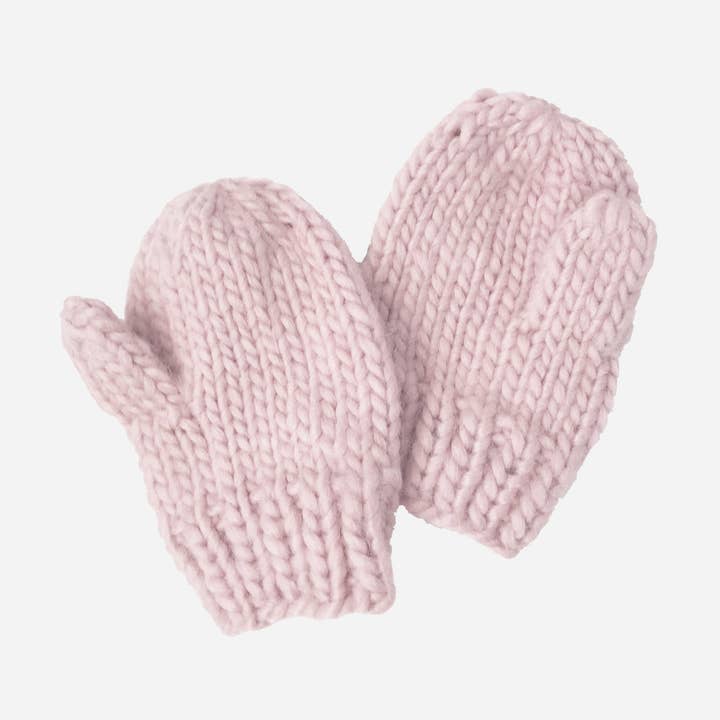 Classic Mittens Baby Pink Winter Holiday Ski Kid Gift Gloves for wholesale by The Blueberry Hill