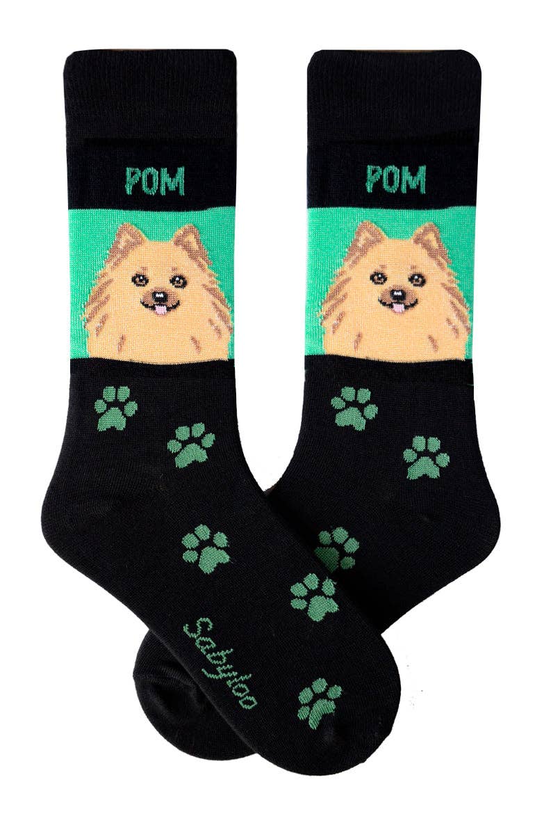 Sabyloo - Wholesale Socks - Unisex - Pomeranian Dog Socks Tan0