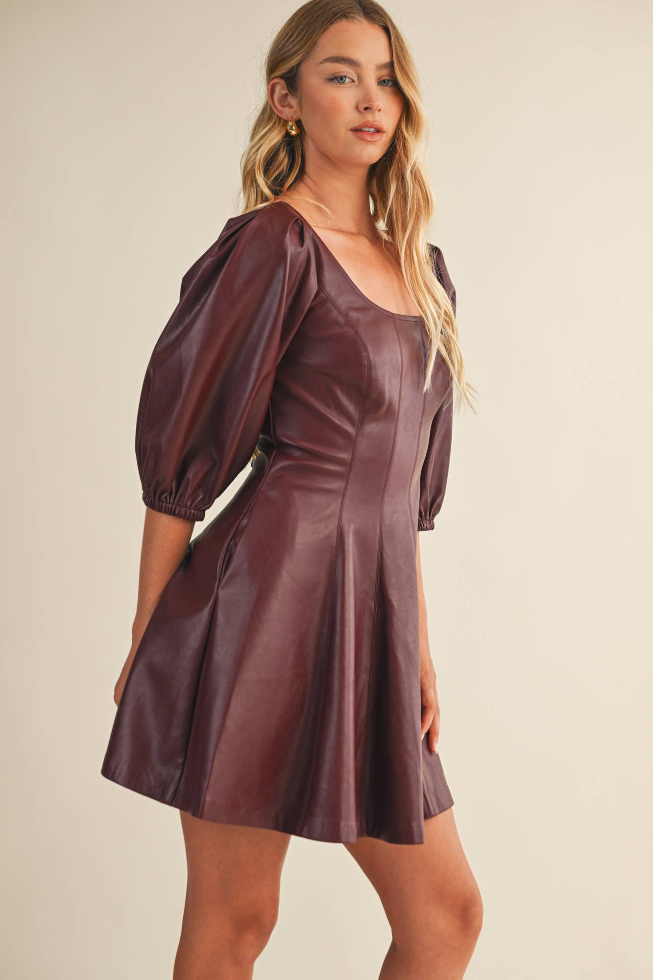 Mustard Seed - Wholesale Dress - Women's - PUFF SLEEVE FLARE DRESS8