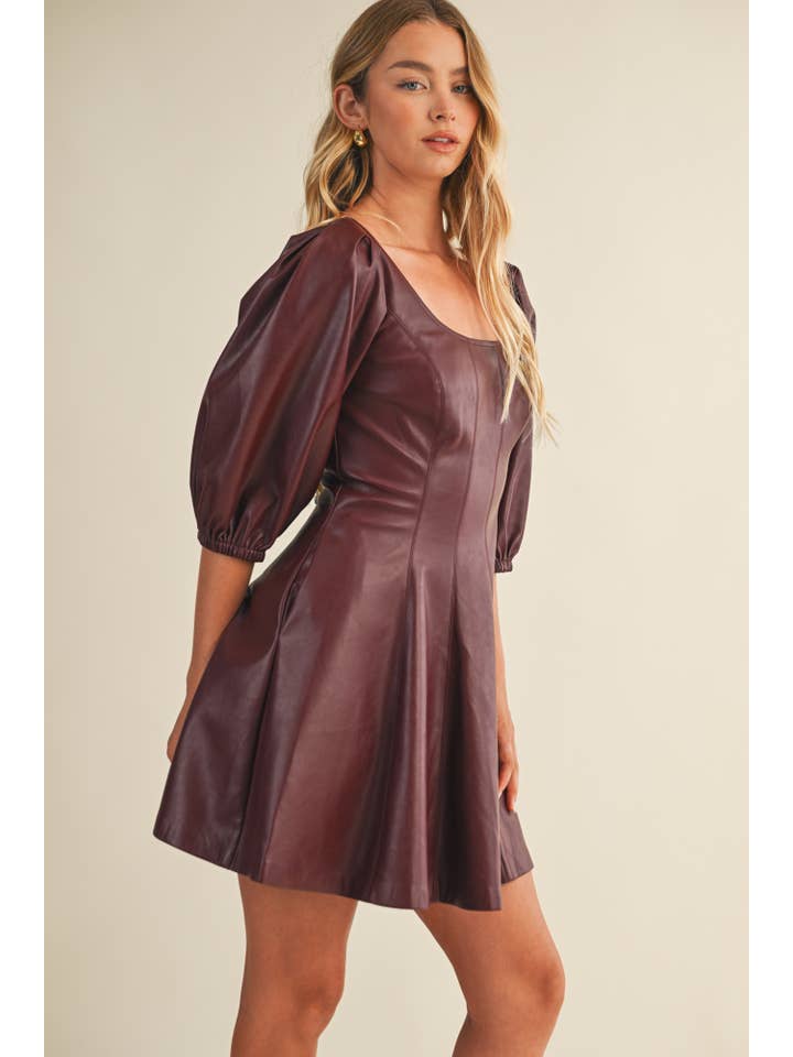 Mustard Seed - Wholesale Dress - Women's - PUFF SLEEVE FLARE DRESS8