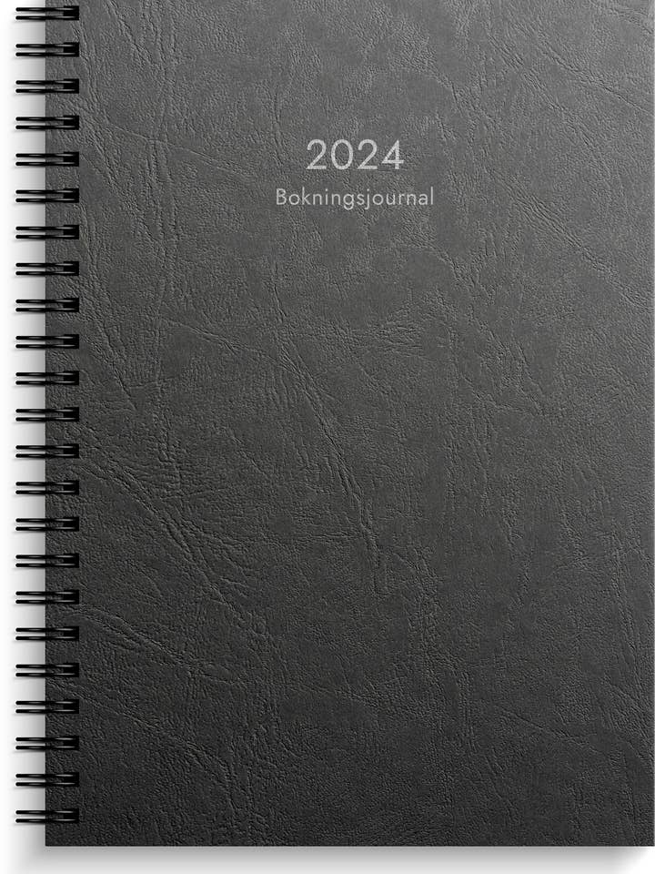Calendrier 2024 Journal de réservation en carton noir pour la vente par Burde Publishing AB