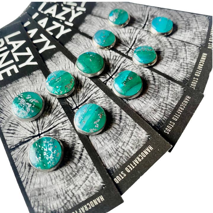 Lazy Pine Clay Design - Wholesale Jewelry Set - Lush Lagoon Framed Stud Sets8