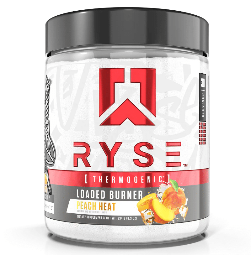 L&F Universal Goods – wholesale Powdered health drink – Ryse Loaded Fat Burner Powder - 30 SRV. - Peach Heat0