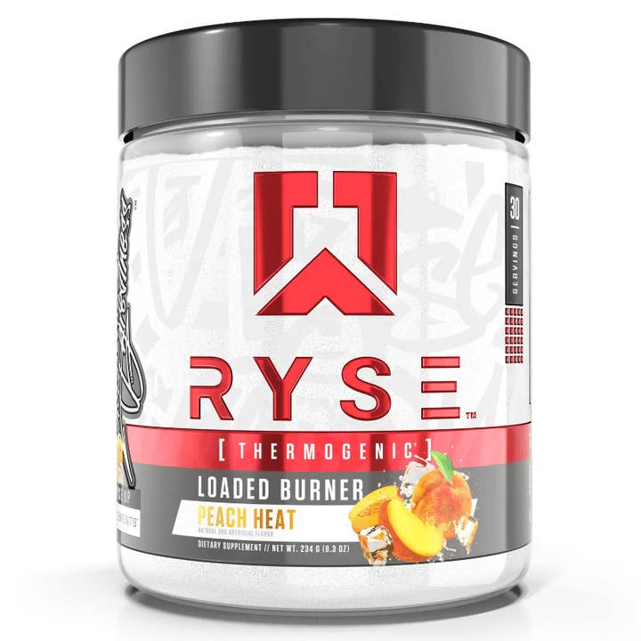 L&F Universal Goods – wholesale Powdered health drink – Ryse Loaded Fat Burner Powder - 30 SRV. - Peach Heat