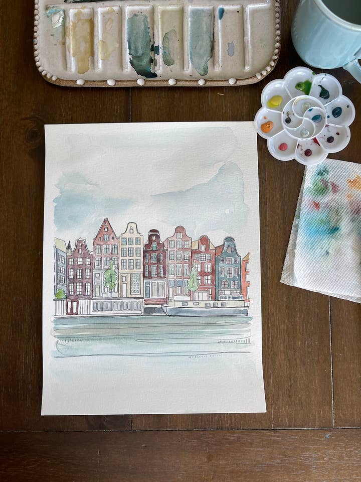 Amsterdam DIY Painting for wholesale by Waypoint Wanders