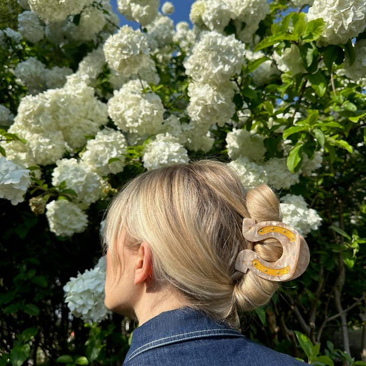 Solar Eclipse - Wholesale Hair Clip - Women's - Hand-painted Lucky Horseshoe Hair Clip | Western