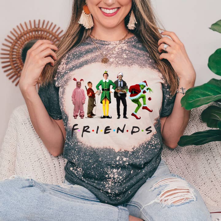 Camiseta Friends Christmas por atacado de Londas Trendy Tees