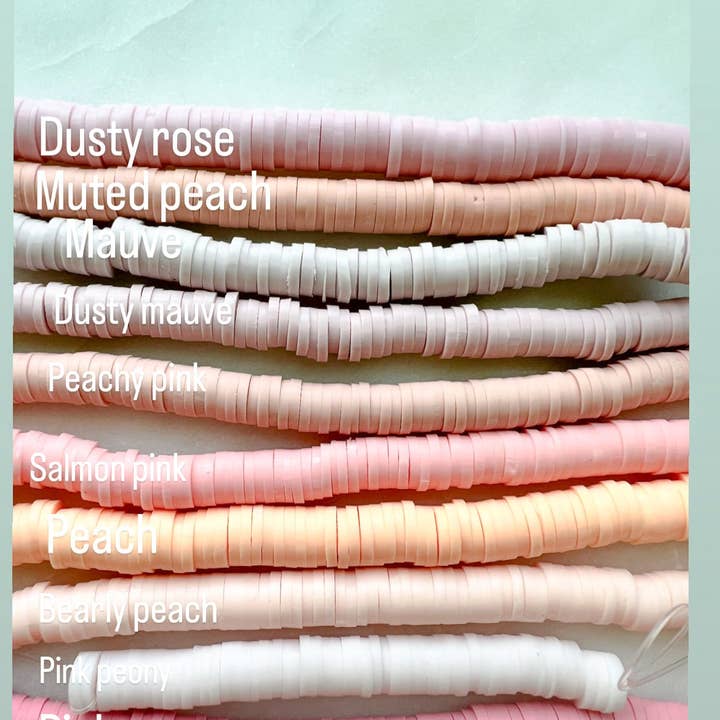 Taylor Toms Designs - Wholesale Beaded Bracelet - Gold Accent Clay Beaded Bracelet