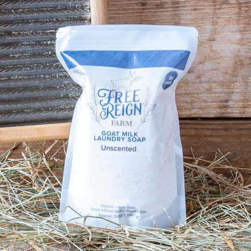 Free Reign Farm - Wholesale Laundry Detergent Powder/Pods - Goat Milk Laundry Soap - New Label3