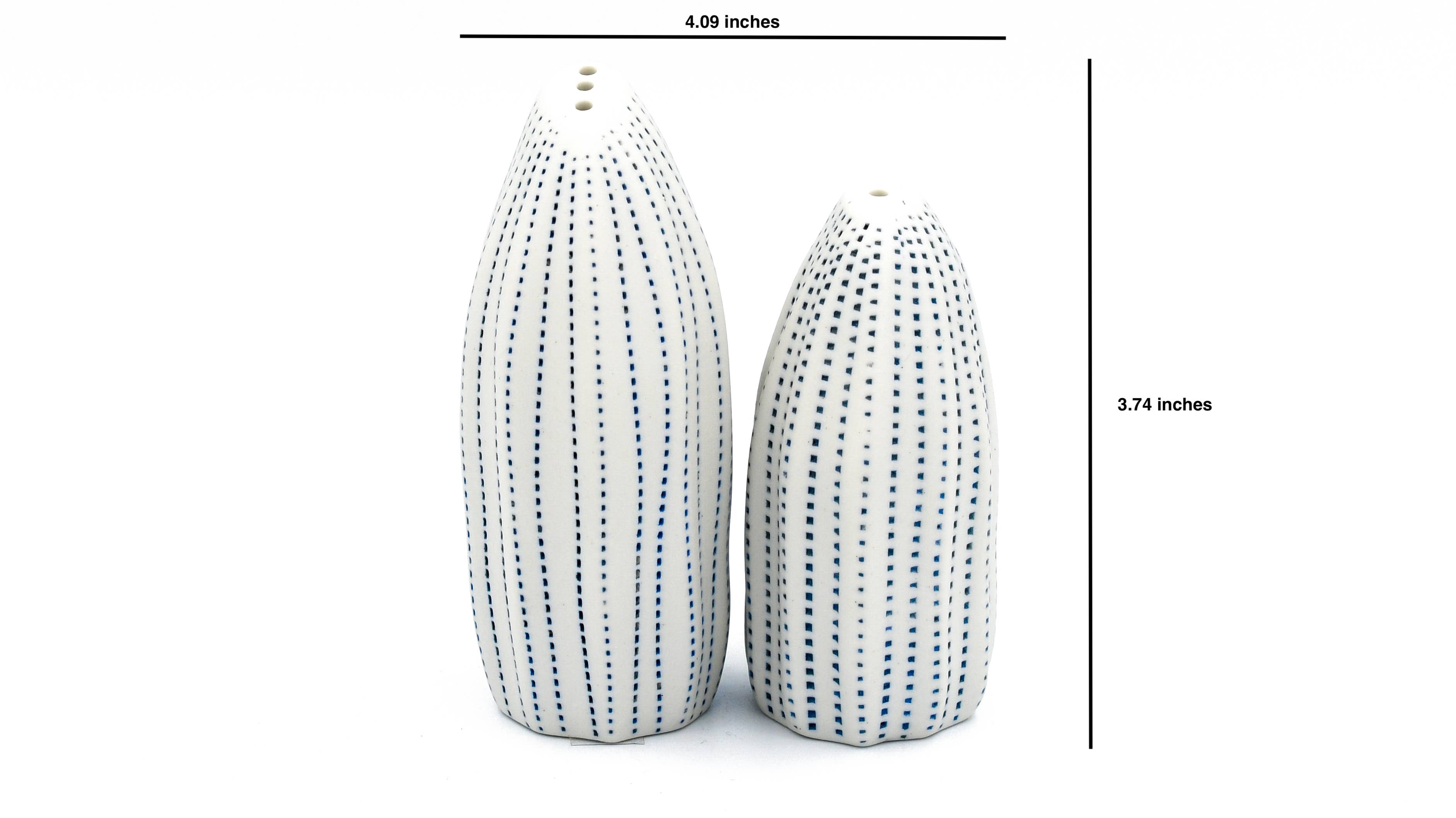 Art Floral Trading LLC - Wholesale Zout-en pepersetje - SP069W26 Seda handgemaakt zout- en peperstel van porselein1