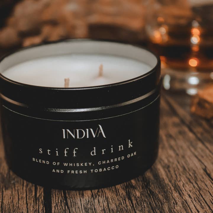 Bevanda rigida 6oz. Candela di soia nera opaca per la vendita all'ingrosso da parte di Indiva Fragrance Studio