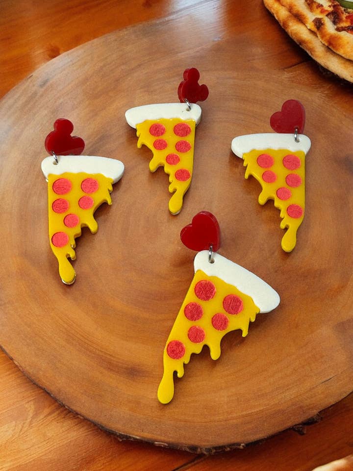 Dripping Pizza Earrings for wholesale by Zombie Lounge Bootique