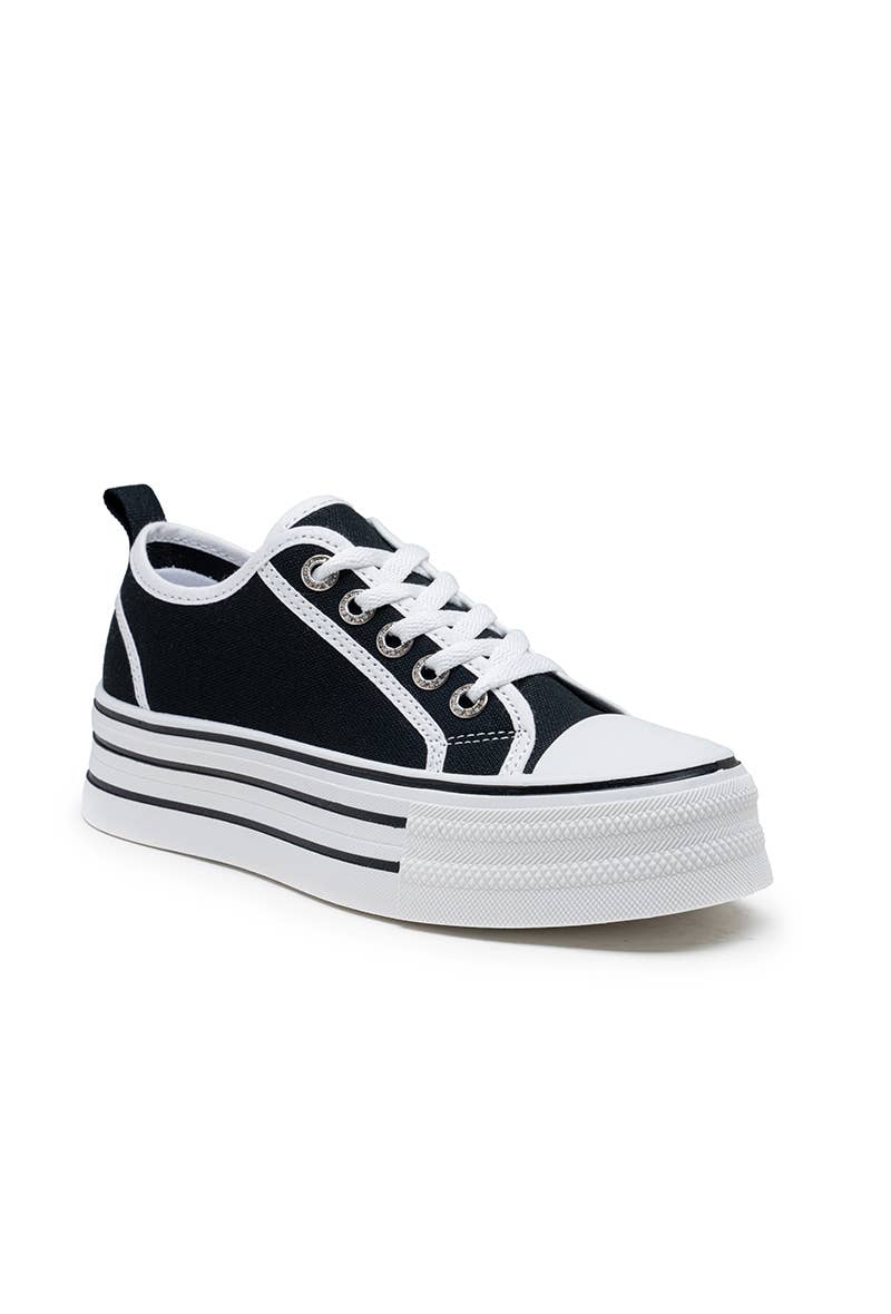 LADY GLORY - Wholesale Lifestyle Sneakers - Women's - Casual chic canvas platform sneakers1