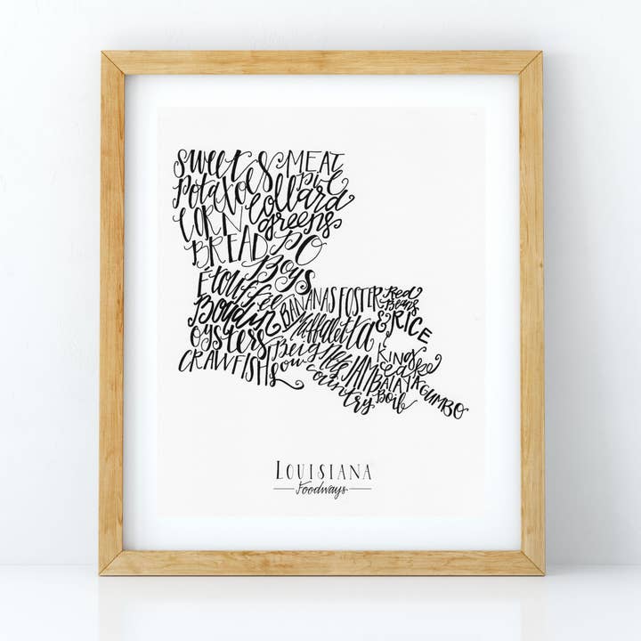 Louisiana Foodways Print för wholesale av Stately Made