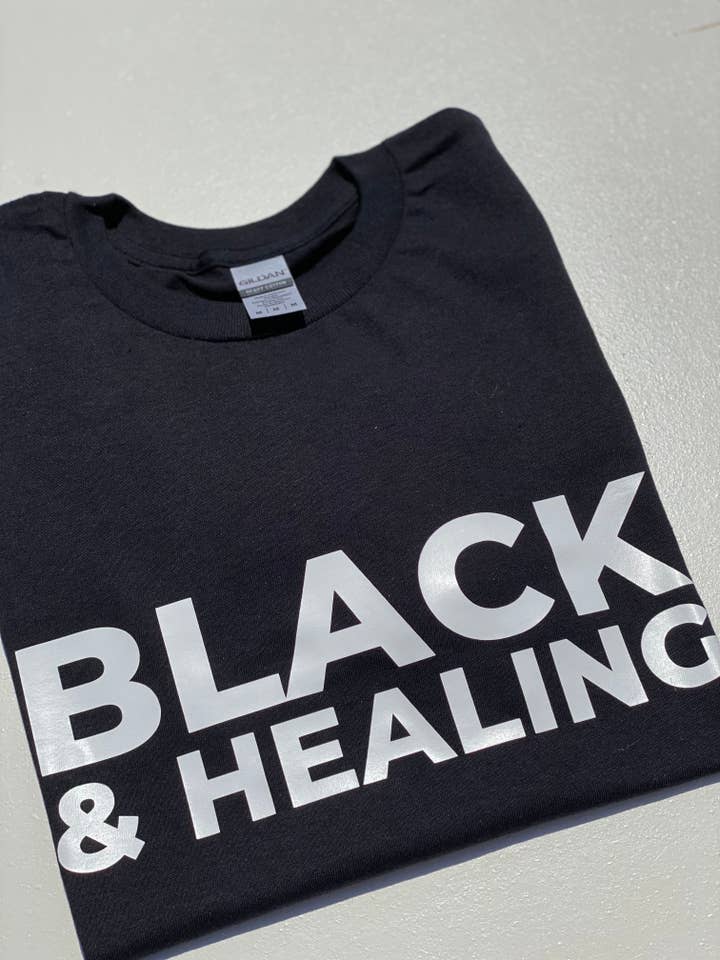 Ebony Notes Company - Wholesale Screen Printed T-Shirt - Unisex - Black & Healing Shirt12