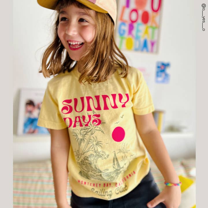 Kid's Sunny Days T-shirt-Butter-Girls, Boys for wholesale by Port 213