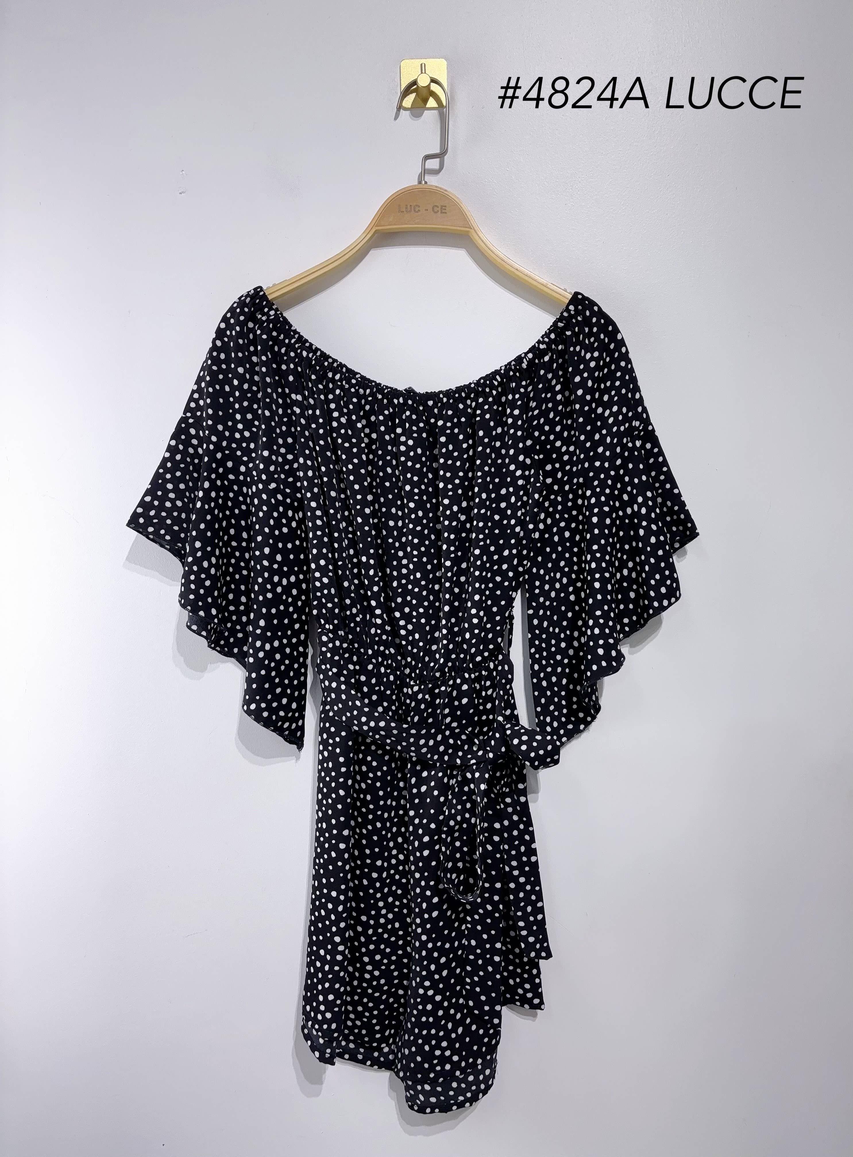 LUCCE – Romper - Mulher por atacado – Macacão curto às bolinhas - 4824A2