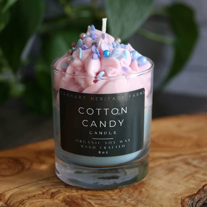 Cotton Candy Candle for wholesale by Carhart Heritage Farms