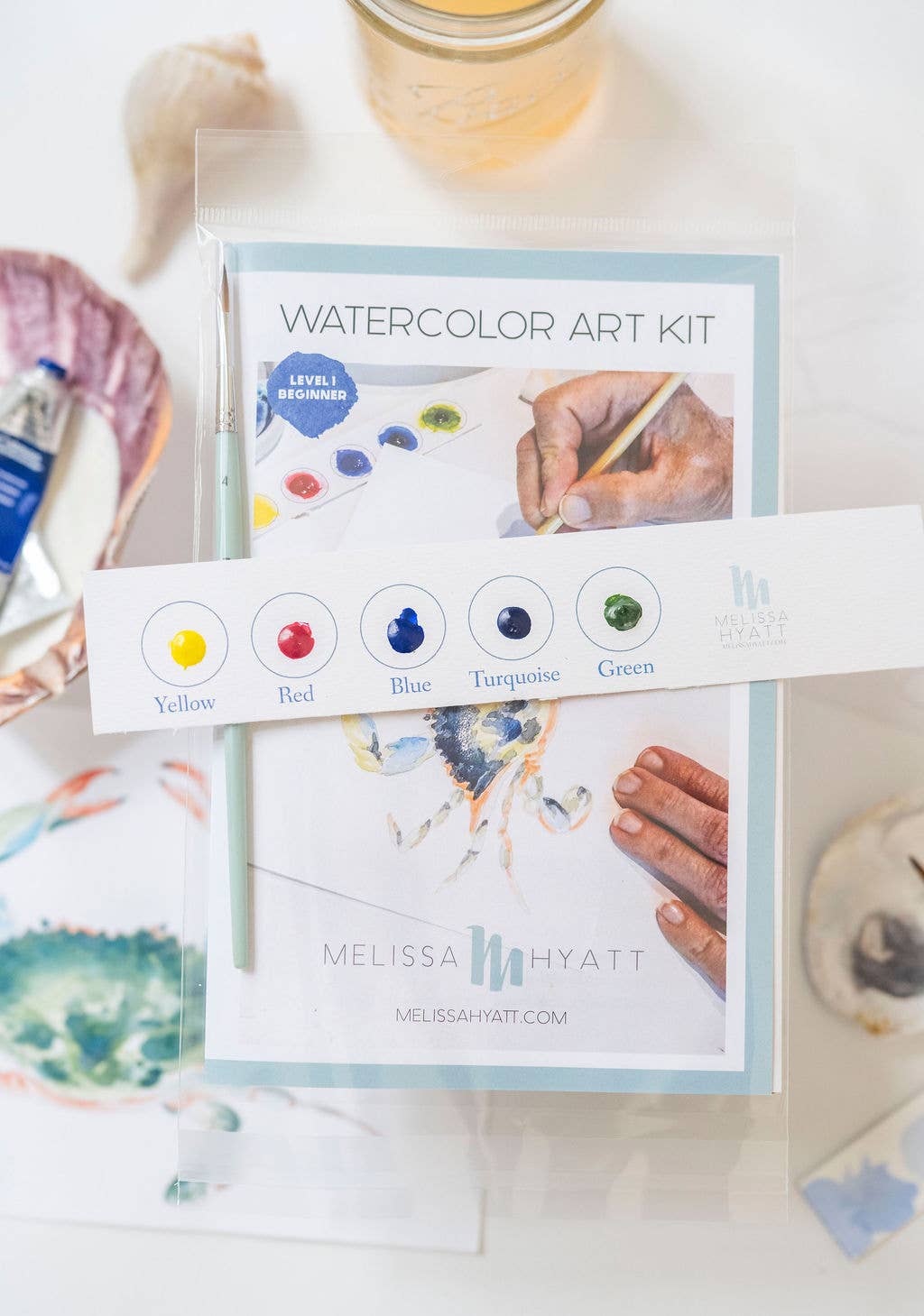 Melissa Hyatt - Wholesale DIY Craft Kit - Watercolor Art Kit- Blue Claw Crab7
