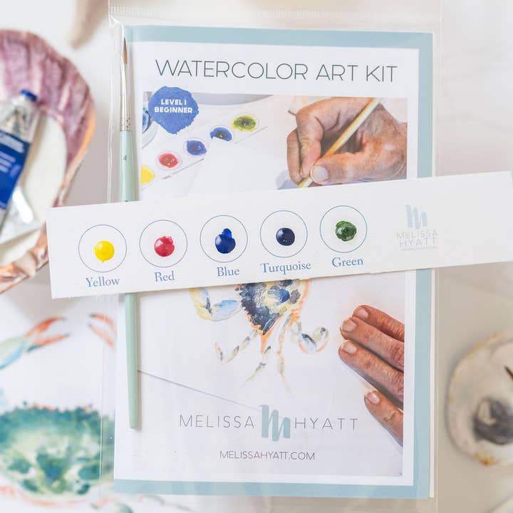 Melissa Hyatt - Wholesale DIY Craft Kit - Watercolor Art Kit- Blue Claw Crab7