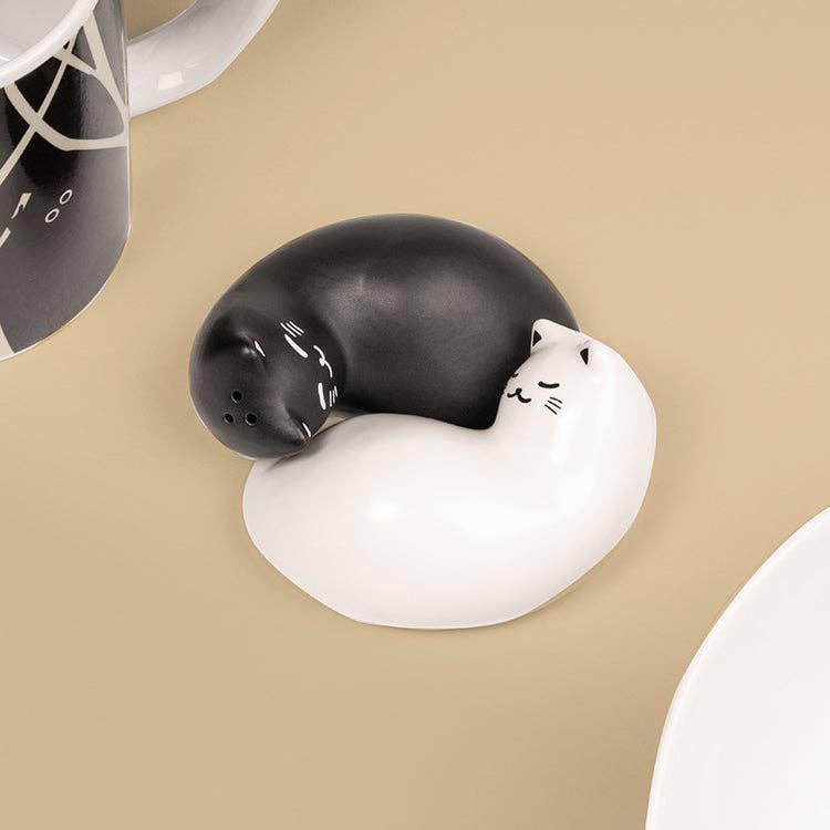 Kikkerland Design Inc - Wholesale Salt & Pepper Shaker Set - Purrfect Salt & Pepper Shakers2