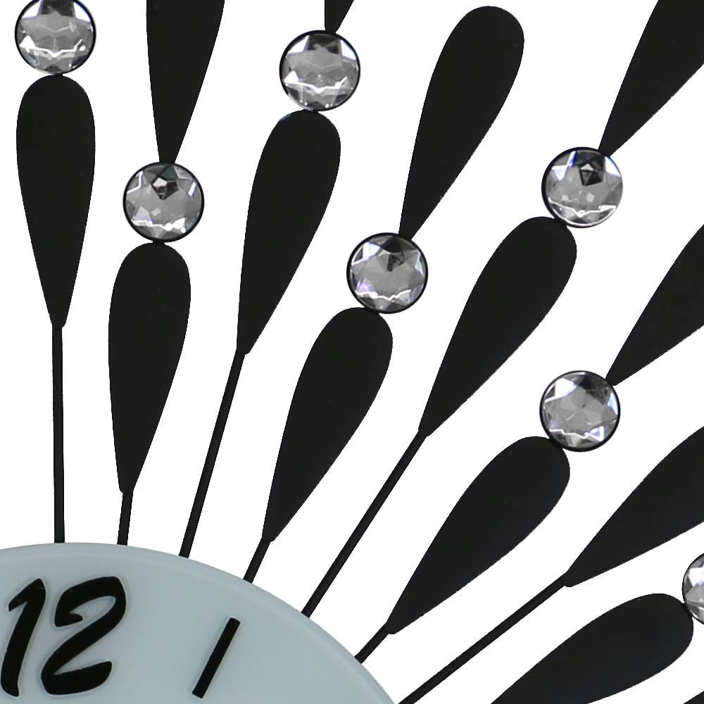 Three Star IM/EX Inc. - Wholesale Wall Clock - 24" Round Wall Clock - Black Droplets1