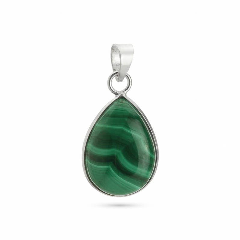 UniArt - Wholesale Individual Charm/Pendant - Sterling Silver 925 Stones - Basic Teardrop Pendant1