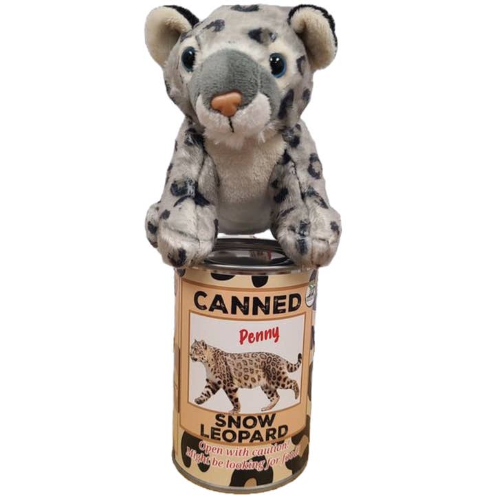 Canned Gifts – wholesale Fyllda/plyschleksaker - Barn och baby – Konserverad snöleopard | Gosedjur Zoo Plysch | Roliga skämt3