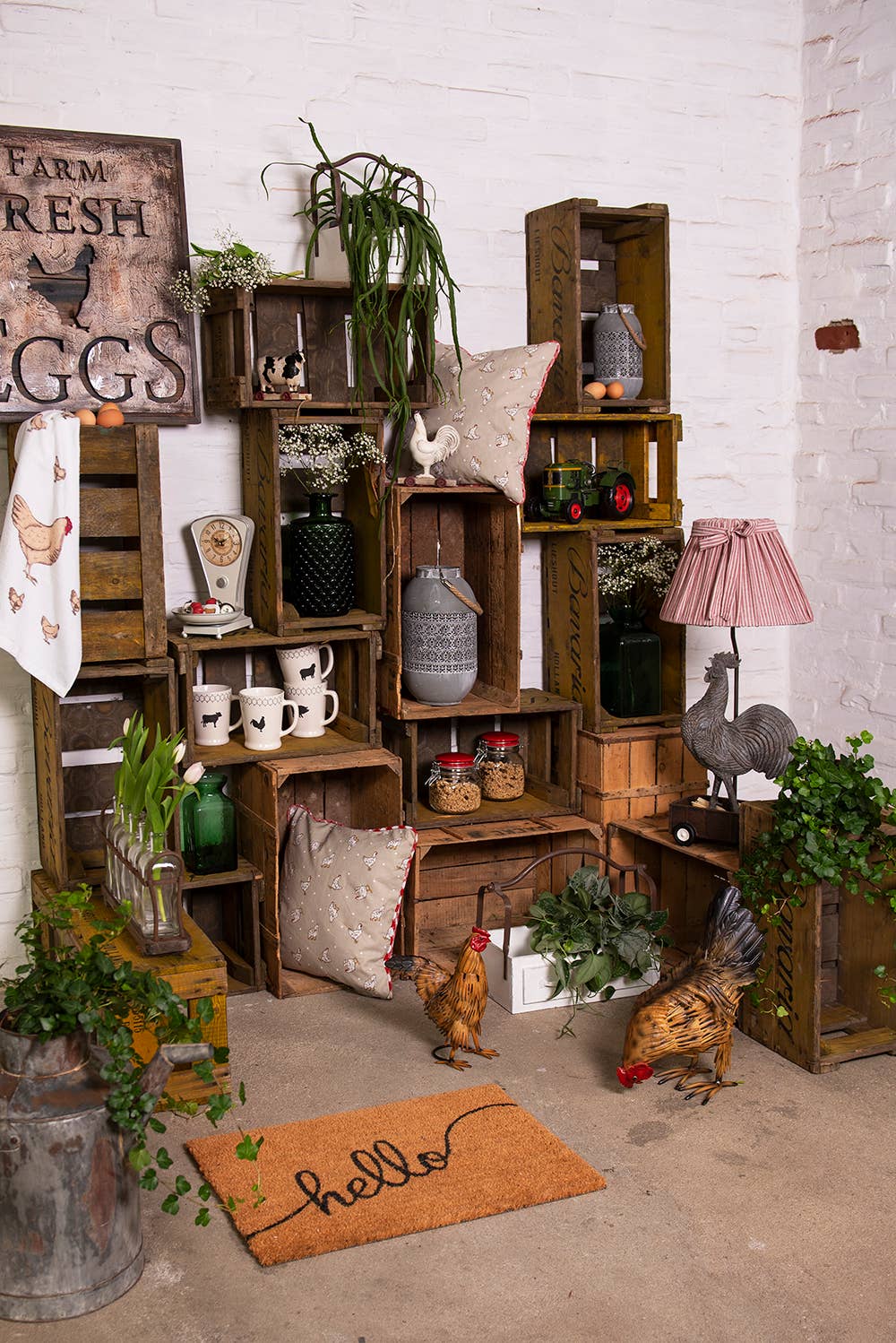 Clayre & Eef – wholesale Decorative figurine – 6PR0035 Figurine Cow 14x7x12 cm White Black Polyresin Home1