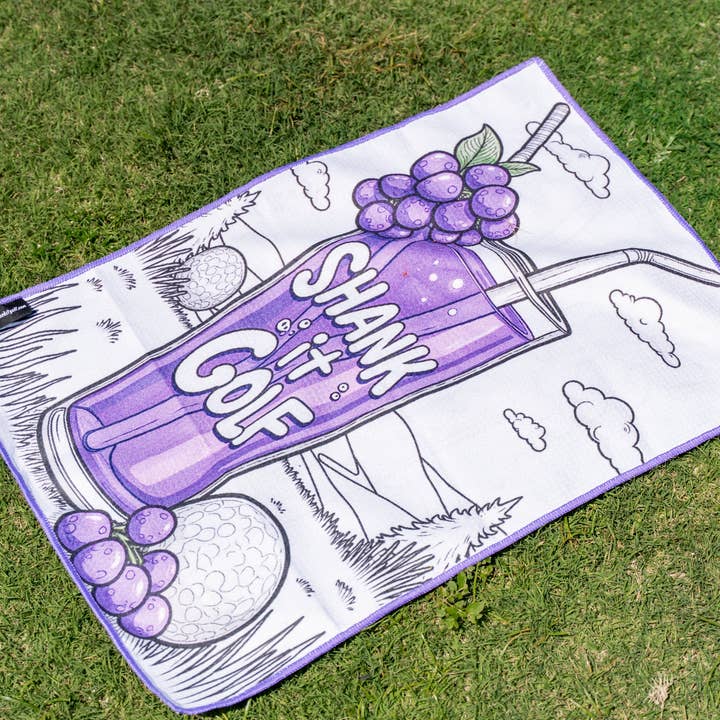 Shank It Golf – Engroshandel Sportshåndklæde – Lilla Drank Håndklæde1