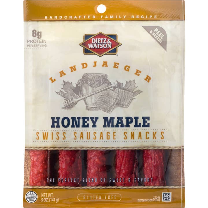Dietz & Watson - Wholesale Sausage - Dietz & Watson Honey Maple Landjaeger, 5 oz