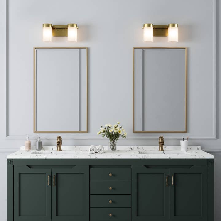 Brio Lighting - Wholesale Chandelier/Hanging Light - Sale - Revis Gold 2-Light Dimmable Vanity Bathroom Lighting1