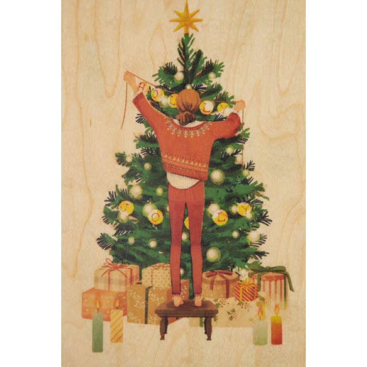Wood Postcard Greetings 2 HM Noel for wholesale by Woodhi