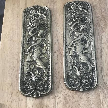 Mermaid Finger Plate Antique Brass for wholesale by IronmongeryWorld