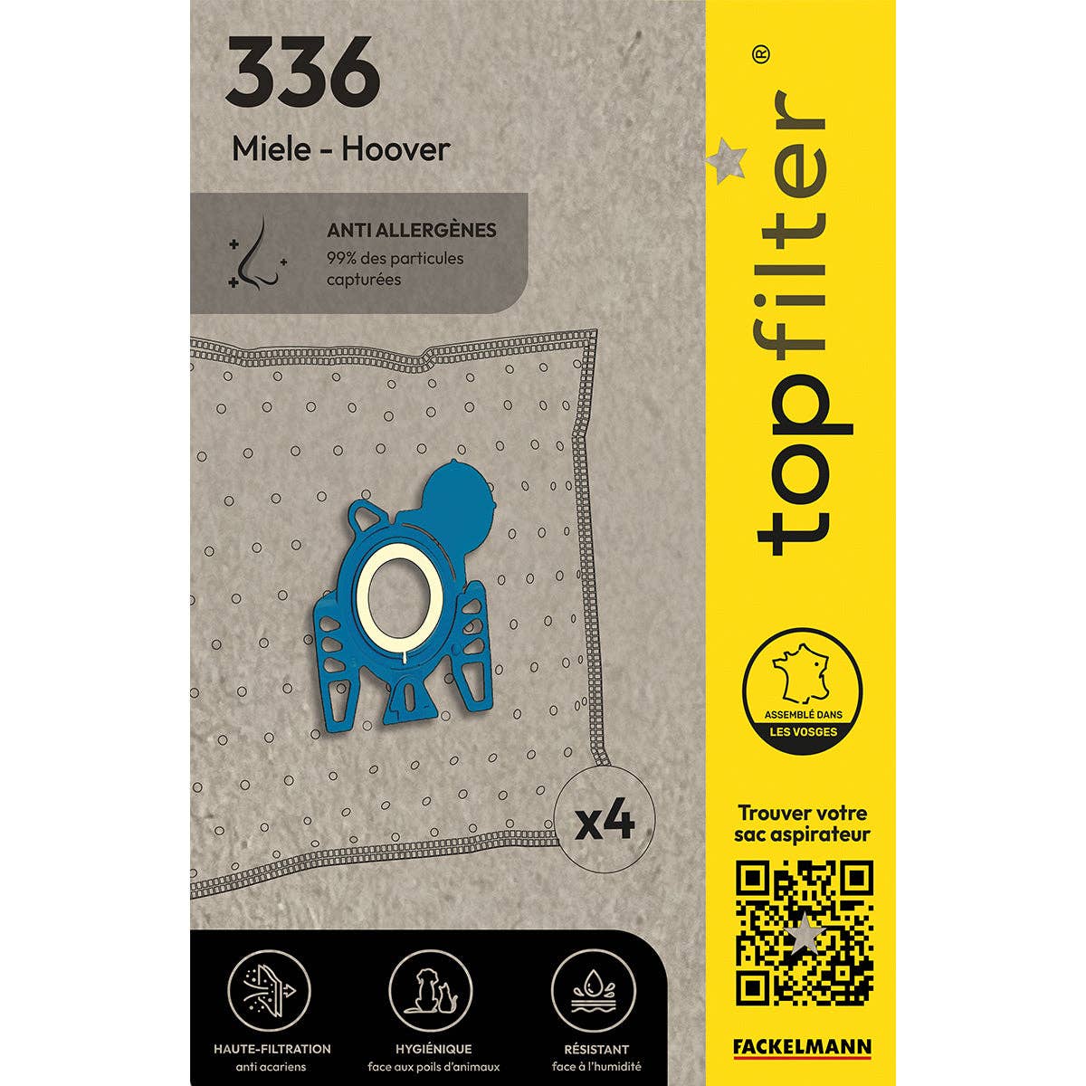Zenker - Wholesale Vacuum Cleaner - Set of 4 Miele and Hoover TopFilter Premium vacuum bags0