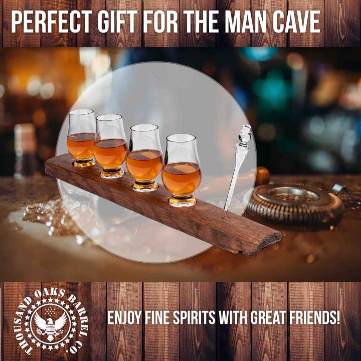 ThousandOaksBarrelCo. - Wholesale Cocktail/Liquor Glass - Glencairn Whisky Stave Flight Set3