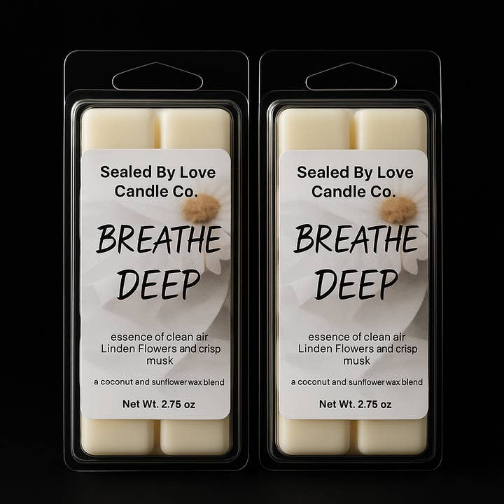 Breathe Deep Wax Melts for wholesale by Sealed By Love Candle Co.