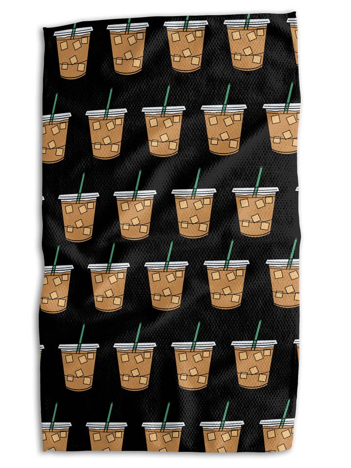 Iced Coffee Run 18x30 Work-Harder Double-Sided Towel for wholesale by Absorb-Lumen
