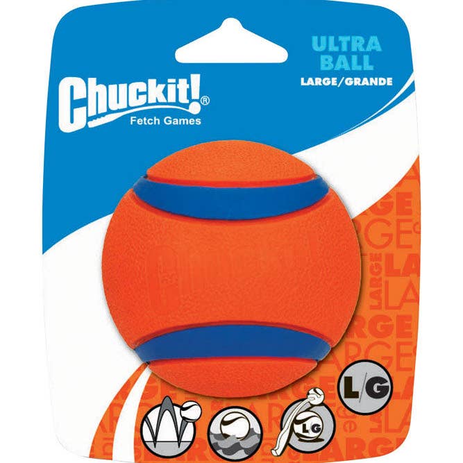 Everyday Supply Co - Wholesale Pet Fetch Ball - Dog - Chuckit Ultra Ball Large Dog Toy, Blue/Orange, 1 Pack