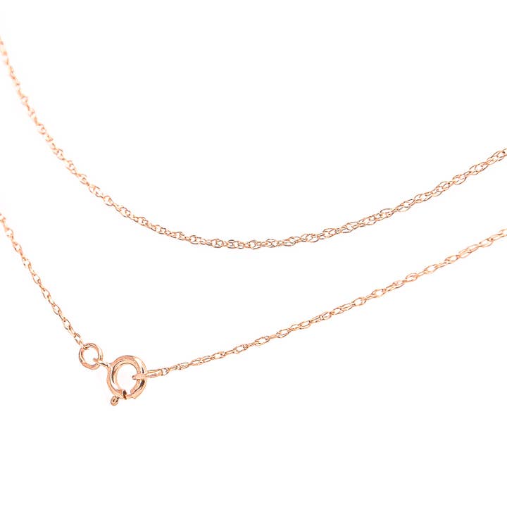 Infinite Jewels - Wholesale Link & chain necklace - Solid 10K Gold Rope Chain 0.5MM with Spring Ring11