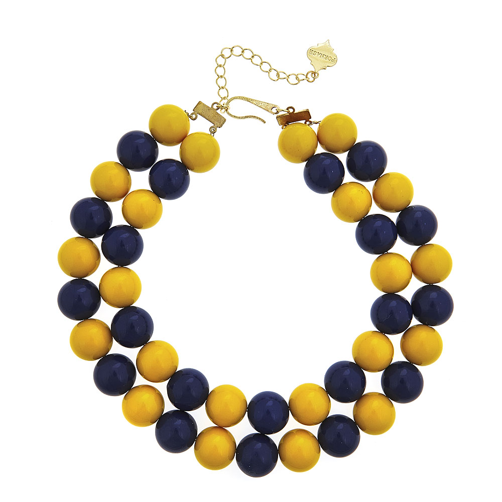 Fornash – Engroshandel Perlehalskæde – UDSALG - To-farvet slikhalskæde0