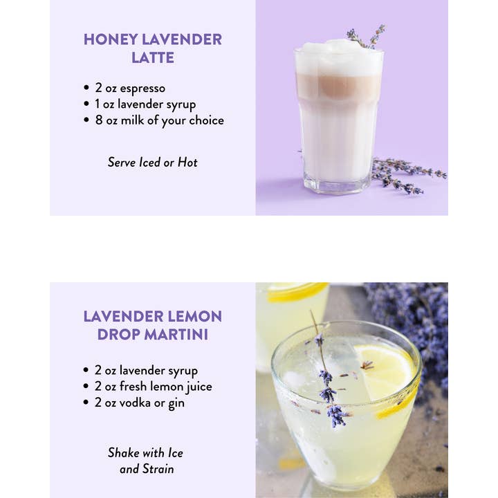 Tuturu Botanical Coffee - Wholesale Cocktail Mix/Syrup - Lavender Honey Simple Syrup For Coffee & Cocktails4