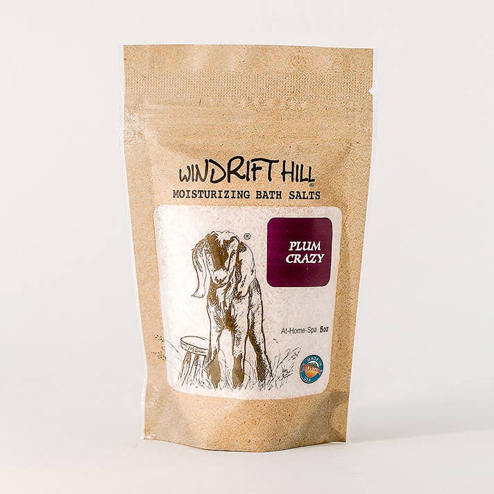 Windrift Hill Goat Milk Skincare – Sais de banho por atacado – Sal de Banho Plum Crazy | Imersão Revigorante com Óleos Essenciais0
