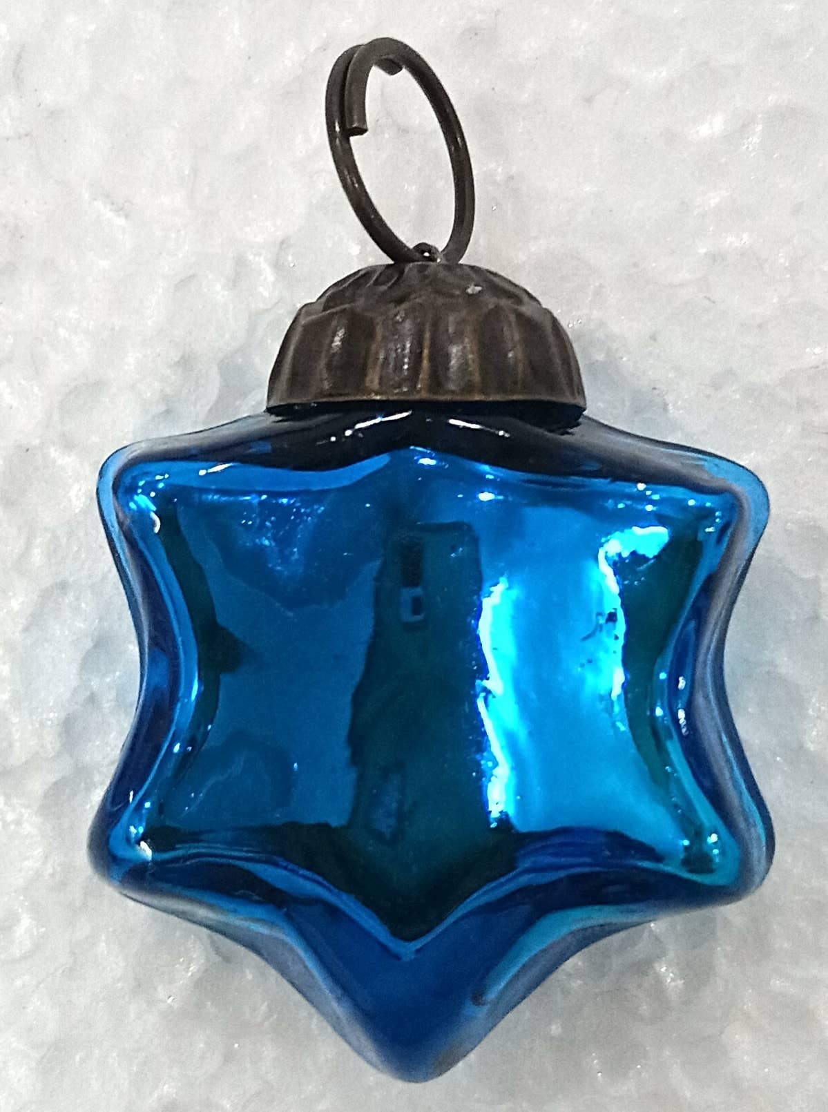 Silk Road Traders - Wholesale Ornament - Turquoise Mini Mercury Glass Ornament Star Ornament 0