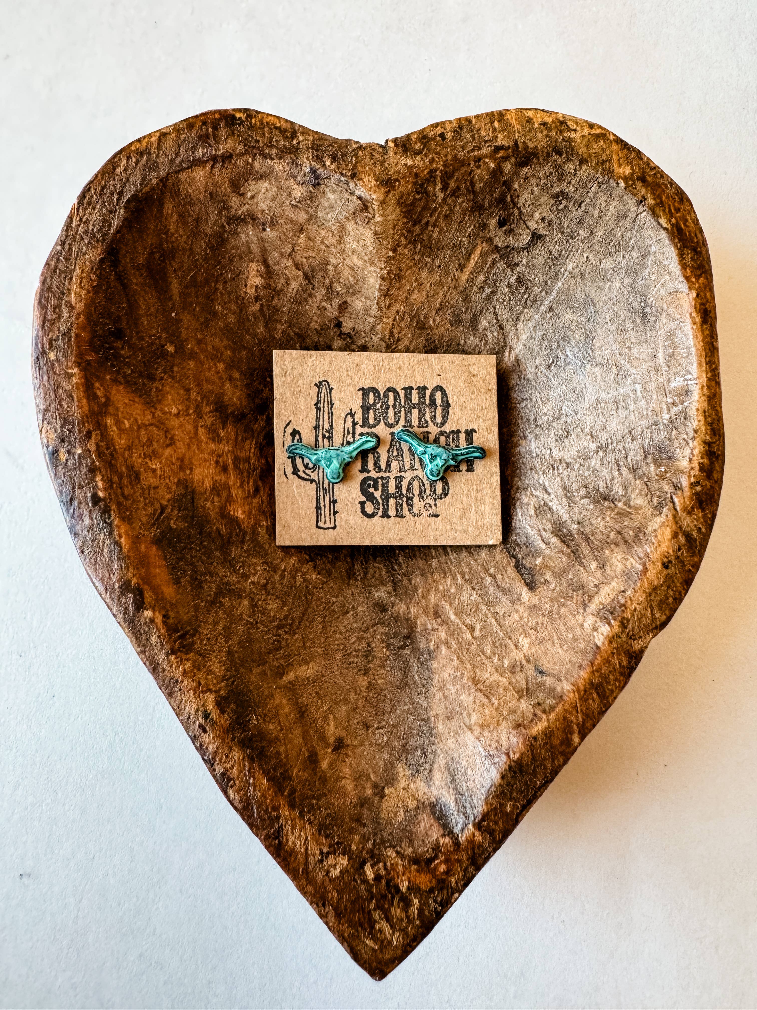 Boho Ranch Shop - Wholesale Stud/Post Earrings - Tiny Longhorn Steer Mini Earring Studs2