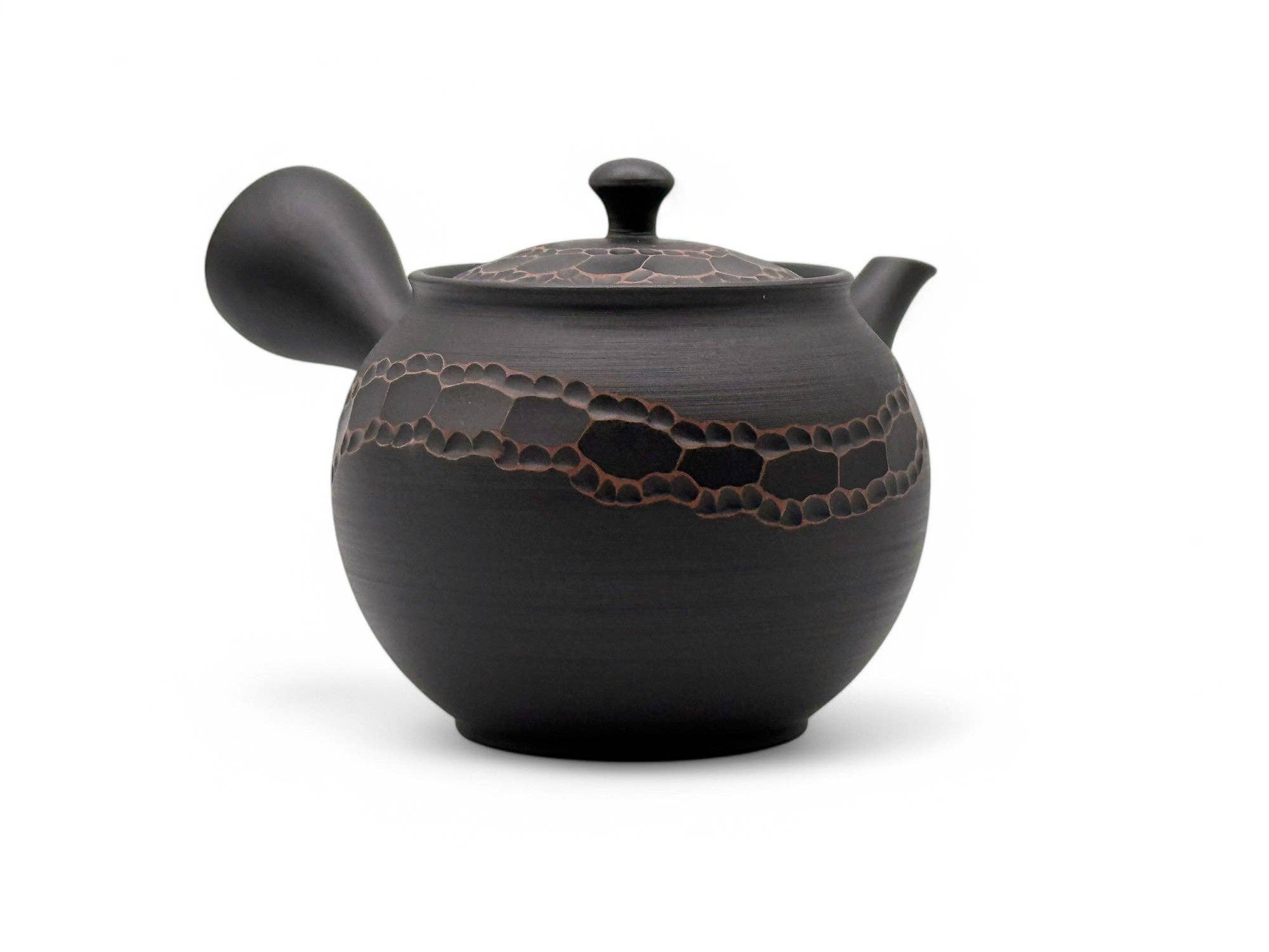 Inoue Tea - Vendita all'ingrosso Teiere - Uroko Black Tokoname-yaki Kyusu - Teiera giapponese9