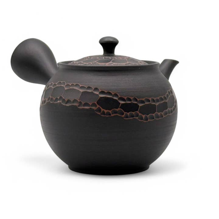 Inoue Tea - Vendita all'ingrosso Teiere - Uroko Black Tokoname-yaki Kyusu - Teiera giapponese9