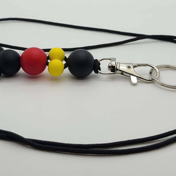 Kendra's Designs - Wholesale Lanyard - Women's - Mickey Mouse Beaded Lanyard | ID Badge Holder | Teacher Gift